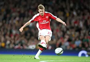 Arsenal V Sheffield United Carling Cup Prints: Nicklas Bendtner's Stunner: Arsenal's First Goal in 6:0 Carling Cup Victory over Sheffield United