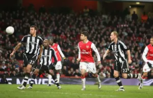 Nicky Butt (Newcastle United) heads past Shay Given to score an own goal
