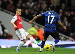 Arsenal v Manchester United 2011-12 Gallery: Nico Yennaris (Arsenal) Nani (Man Utd). Arsenal 1: 2 Manchester United. Barclays Premier League