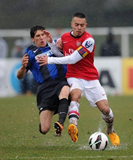 Inter Milan U19 V Arsenal U19 NextGen Series 2012-13 Prints: Nico Yennaris vs. Belloni: Inter Milan U19 vs