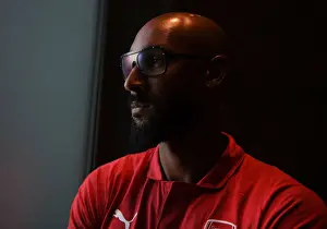 Real Madrid Legends V Arsenal Legends 2018-19 Prints: Nicolas Anelka Reunites with Real Madrid at Bernabeu: Arsenal Legends vs