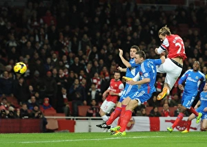 Arsenal V Hull City 2013-14 Prints: Nicolas Bendtner Scores First Goal Against Hull City, December 2013 (Arsenal v Hull)