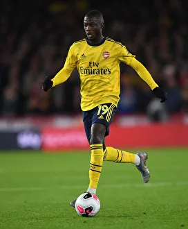 Nicolas Pepe in Action for Arsenal against Sheffield United