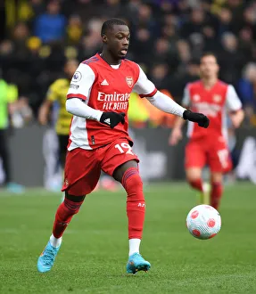 Watford V Arsenal 2021-22 Prints: Nicolas Pepe in Action: Arsenal vs. Watford, Premier League 2021-22