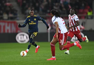 Nicolas Pepe in Action: Olympiacos vs Arsenal, UEFA Europa League Round of 32 - Piraeus, 2020