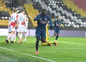 Nicolas Pepe Scores First Goal: Arsenal's Europa League Victory Over Slavia Praha in Prague (Behind Closed Doors)