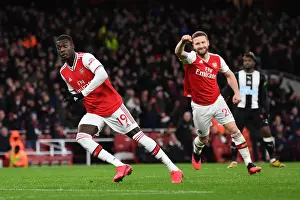 Arsenal V Newcastle United 2019-20 Prints: Nicolas Pepe Scores His Second Goal: Arsenal's Triumph Over Newcastle United in the Premier League