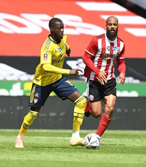 Sheffield United V Arsenal - FA Cup 2019-20 Prints: Nicolas Pepe's Magic Moment: Arsenal Advance to FA Cup Semis Past Sheffield United