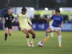 Everton Women V Arsenal Women 2021-22 Prints: Nikita Parris vs. Kenza Dali: Intense Battle in Everton Women vs