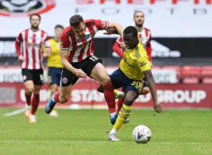 Sheffield United V Arsenal - FA Cup 2019-20 Prints: Nketiah vs. Egan: A FA Cup Quarterfinal Showdown - Sheffield United vs. Arsenal