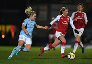 Arsenal Women V Manchester City Ladies - Continentail Cup Final Prints: Nobbs vs Christiansen: A Clash of Titans in the Arsenal vs Manchester City Women's Continental Cup Final