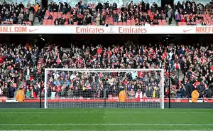 Arsenal V Wolverhampton Wanderers 2010-11 Prints: North Bank goal. Arsenal 2: 0 Wolverhampton Wanderers. Barclays Premier League