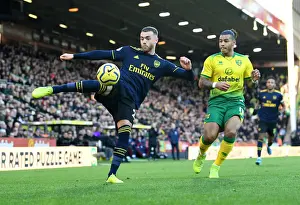 Norwich's Hernandez Threatens Chambers: Intense Moment from Arsenal-Norwich Clash