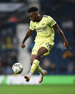 West Bromwich Albion V Arsenal - Carabao Cup 2021-22 Prints: Nuno Tavares Faces Off: Arsenal's Defender in Carabao Cup Battle Against West Bromwich Albion