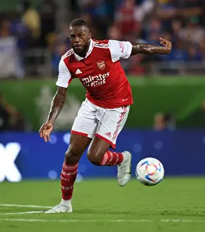 Arsenal V Chelsea - Florida Cup 2022-23 Prints: Nuno Tavares Steals the Show: Arsenal's Star Performance Against Chelsea in Florida Cup 2022-23