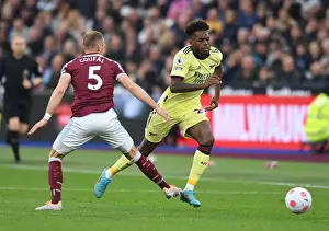 West Ham United V Arsenal 2021-22 Prints: Nuno Tavares vs. Vladimir Coufal: Battle at London Stadium - West Ham United vs