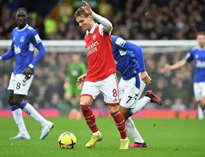 Everton V Arsenal 2022-23 Prints: Odegaard vs McNeil: A Premier League Showdown at Goodison Park