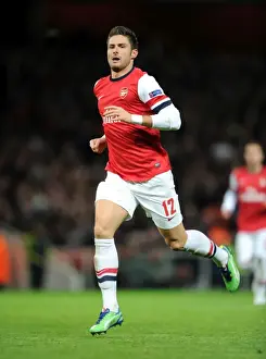 Arsenal V Montpellier 2012-13 Prints: Olivier Giroud in Action for Arsenal against Montpellier (UEFA Champions League 2012-13)