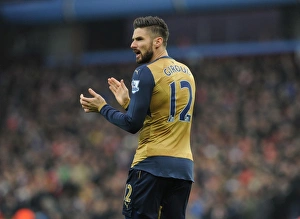 Aston Villa V Arsenal 2015-16 Prints: Olivier Giroud in Action: Arsenal vs. Aston Villa, Premier League 2015-16