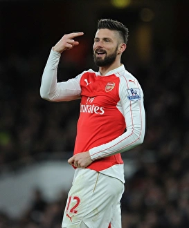 Olivier Giroud in Action: Arsenal vs. Southampton (Premier League 2015-16)