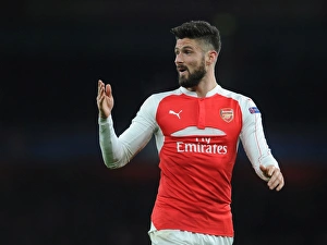 Arsenal V Barcelona 2015/16 Prints: Olivier Giroud in Action: Arsenal vs. Barcelona, UEFA Champions League 2016