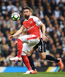 Tottenham Hotspur V Arsenal 2016-17 Prints: Olivier Giroud in Action: Arsenal vs. Tottenham Hotspur, Premier League 2016-17