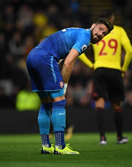 Watford V Arsenal 2017-18 Prints: Olivier Giroud in Action: Arsenal vs. Watford, Premier League 2017-18