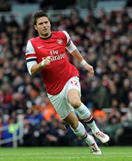 Olivier Giroud in Action: Arsenal vs. Queens Park Rangers, Premier League 2012-13