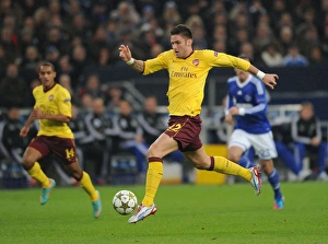 Schalke 04 V Arsenal 2012-13 Prints: Olivier Giroud in Action: Arsenal vs. Schalke 04, UEFA Champions League 2012-13