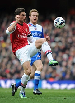 Arsenal V Reading 2012-13 Prints: Olivier Giroud in Action: Arsenal vs. Reading, Premier League 2012-13