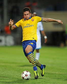Marseille V Arsenal 2013-14 Prints: Olivier Giroud in Action: Arsenal vs