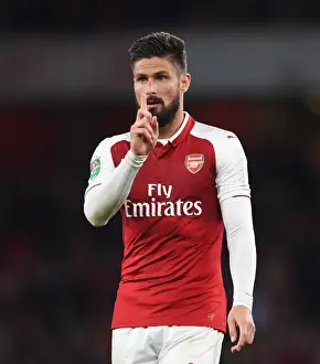 Arsenal V Doncaster Rovers - Carabao Cup 2017-18 Prints: Olivier Giroud in Action: Arsenal vs Doncaster Rovers, Carabao Cup 2017-18