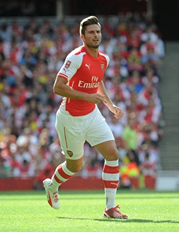 Olivier Giroud in Action: Arsenal vs AS Monaco, Emirates Cup 2014