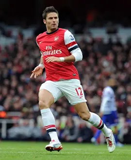 Olivier Giroud in Action: Arsenal vs Queens Park Rangers, Premier League 2012-13