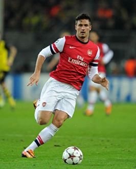 Borussia Dortmund V Arsenal 2013-14 Prints: Olivier Giroud in Action: Borussia Dortmund vs. Arsenal, UEFA Champions League (2013-14)