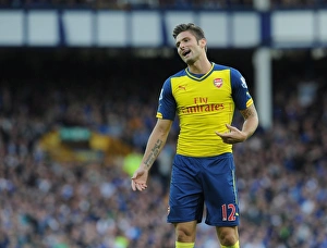 Everton V Arsenal 2014/15 Prints: Olivier Giroud in Action: Everton vs Arsenal, Premier League 2014/15