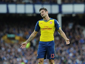 Everton V Arsenal 2014/15 Prints: Olivier Giroud in Action: Everton vs Arsenal, Premier League 2014/15