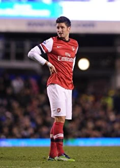Images Dated 28th November 2012: Olivier Giroud in Action: Everton vs Arsenal, Premier League 2012-13