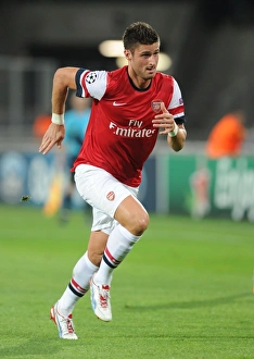 Montpellier V Arsenal 2012-13 Prints: Olivier Giroud in Action: Montpellier vs. Arsenal, UEFA Champions League, 2012