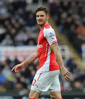 Olivier Giroud in Action: Newcastle United vs Arsenal, Premier League 2014-2015