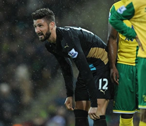 Norwich City V Arsenal 2015-16 Prints: Olivier Giroud in Action: Norwich City vs. Arsenal, Premier League 2015-16