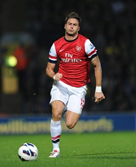 Norwich City V Arsenal 2012-13 Prints: Olivier Giroud in Action: Norwich City vs Arsenal, Premier League 2012-13