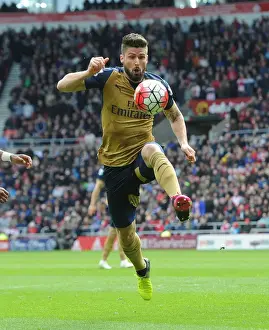 Sunderland V Arsenal 2015-16 Prints: Olivier Giroud in Action: Sunderland vs Arsenal (Premier League 2015-16)