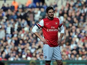 Images Dated 6th April 2013: Olivier Giroud in Action: West Bromwich Albion vs. Arsenal, Premier League 2012-13