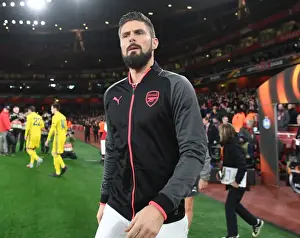 Arsenal V BATE Borisov 2017-18 Prints: Olivier Giroud: Arsenal FC's Readiness - Arsenal v BATE Borisov, UEFA Europa League
