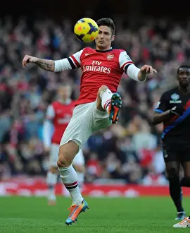 Arsenal V Crystal Palace 2013-14 Prints: Olivier Giroud: Arsenal Striker in Action Against Crystal Palace, Premier League 2013-14