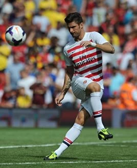 Images Dated 4th August 2013: Olivier Giroud (Arsenal) warms up before the match. Arsenal 1: 2 Galatasaray. Emirates Cup Day Two