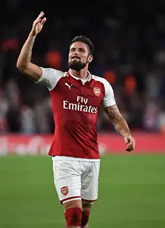 Arsenal V Leicester City 2017-18 Prints: Olivier Giroud: Arsenal's Hero in Victory Over Leicester City (2017-18)