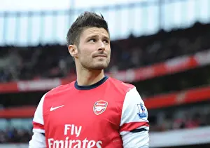 Arsenal V Aston Villa - 2012-13 Prints: Olivier Giroud: Arsenal's Pre-Match Focus vs Aston Villa (2012-13)
