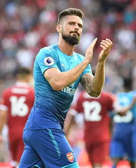 Liverpool V Arsenal 2017-18 Prints: Olivier Giroud Faces Liverpool: Premier League Showdown (2017-18)